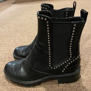 Zara Black Studded Boots